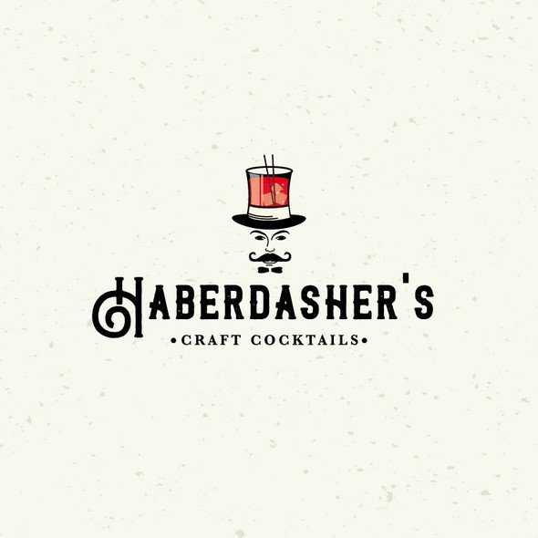 标有“Haberdasher’s”的鸡尾酒标志