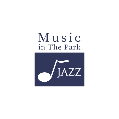 Jazz logo with the title 'Music in The Park Jazz'