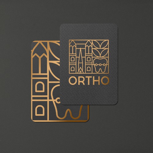Line drawing design with the title 'Ortho logo'