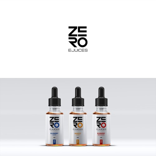 Liquid label with the title 'Zero Ejuices Logo'