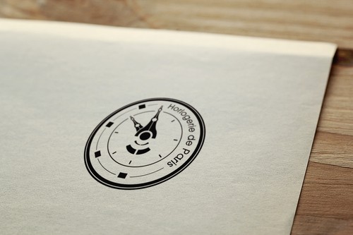 Watch logo with the title 'Logo d'horlogerie'