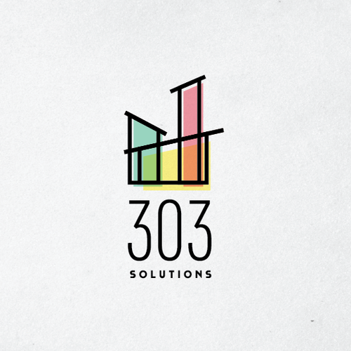 Road trip logo with the title '303 solutions logo design'
