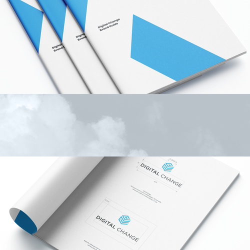 Strategic design with the title 'Digital Change Brand Guide'