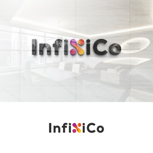 N logo with the title 'Infinity logo N'