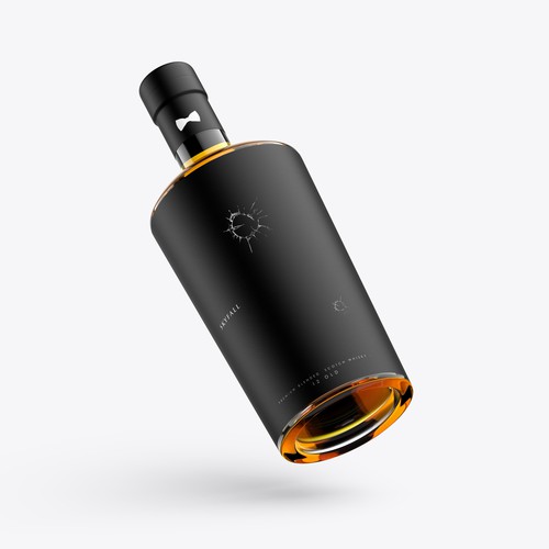 Whiskey label with the title 'Skyfall. '