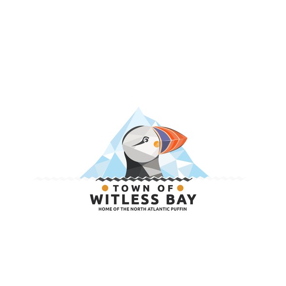 Iceberg logo with the title 'logo design for the Town of Witless Bay'