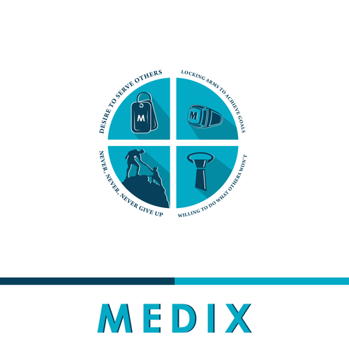 Number 4 logo with the title 'medix logo'
