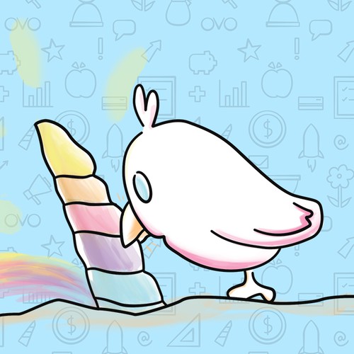 Bird artwork with the title 'Venture Website Illustration'