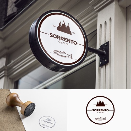 Salmon logo with the title 'Sorrento Logo Mark'