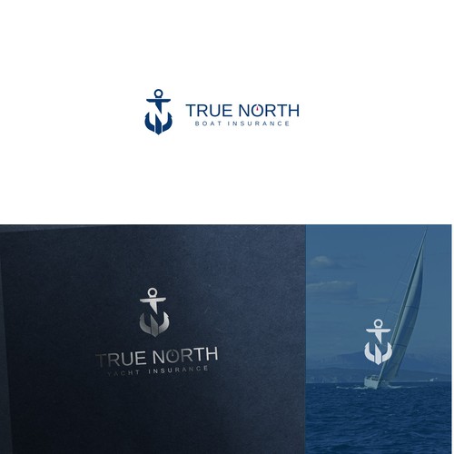 Yacht logo with the title 'logo concept for boat insurance company'