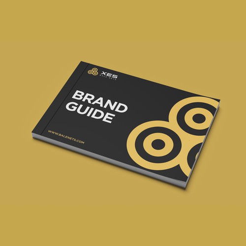 Farm design with the title 'Logo and Brand Guide for the BALE NET WRAP company'