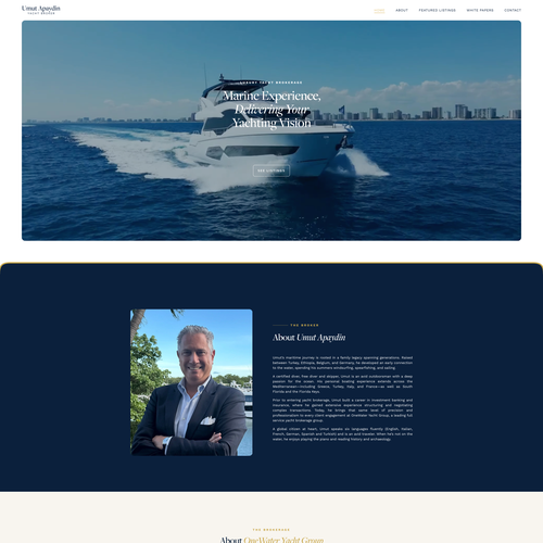 Travel design with the title 'Umut Apaydin Yacht Broker'