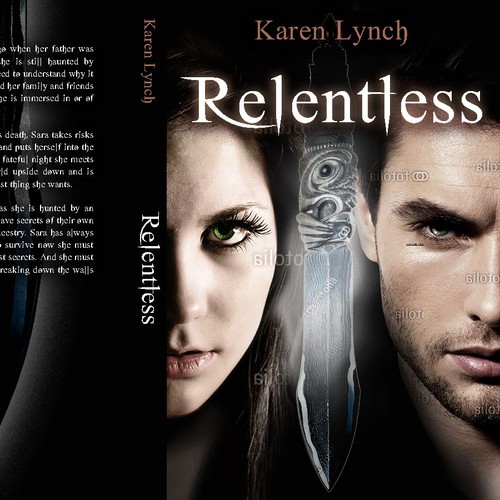 Supernatural book cover with the title 'Cover for first book on the Relentless series.'