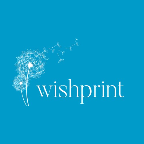 Dandelion design with the title 'Wishprint'