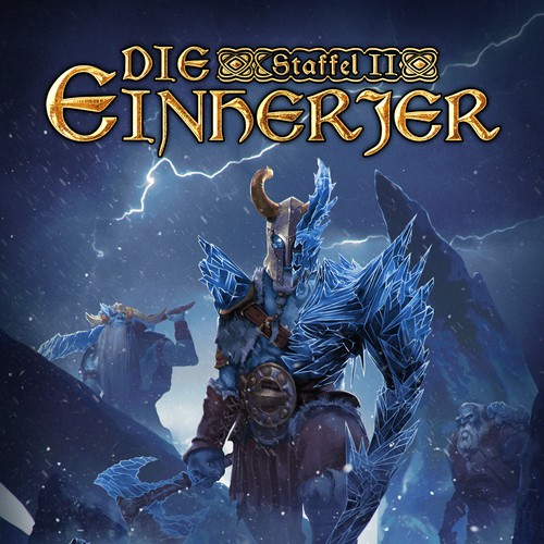 Epic fantasy book cover with the title 'Book Cover Design for "Die Einherjer 2"'