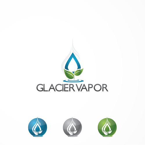 Liquid design with the title 'Create new packaging for a premium e-cigarette liquid line.'