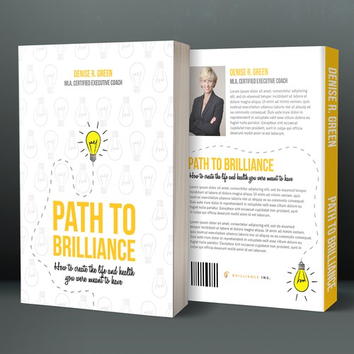 Yellow book cover with the title 'A book cover design'