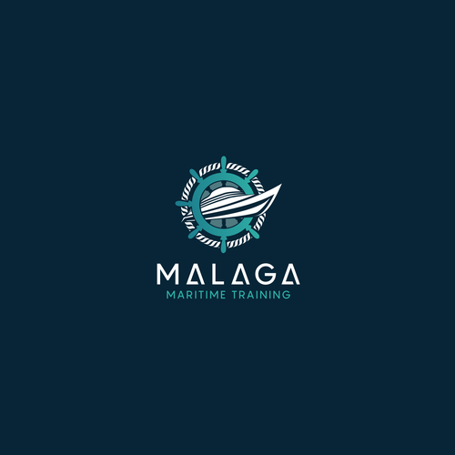 Naval design with the title 'Malaga Maritime Training'