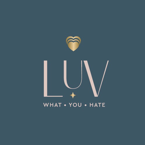 Clothing logo with the title 'Luv • what • you • hate'