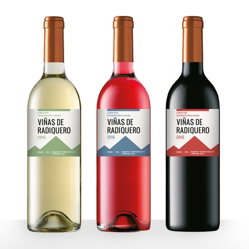 Winery label with the title 'Wine Label Design for Viñas de Radiquero'
