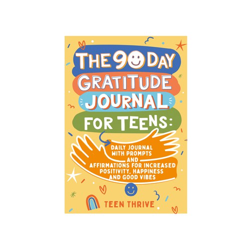 Journal design with the title 'E book cover for "Gratitude journal for teens"'