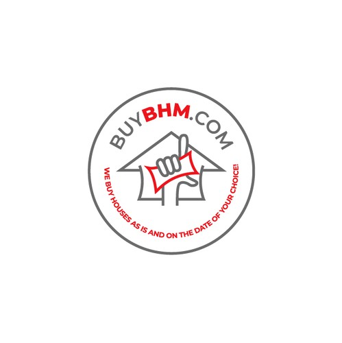 Circle design with the title 'A Friendly Emblem Logo for BuyBHM Realtor'