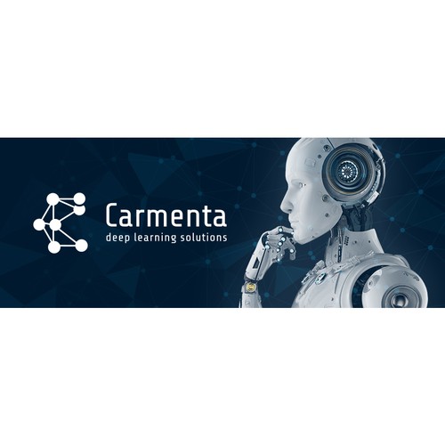 Artificial intelligence design with the title 'Facebook Design for a Tech Company'