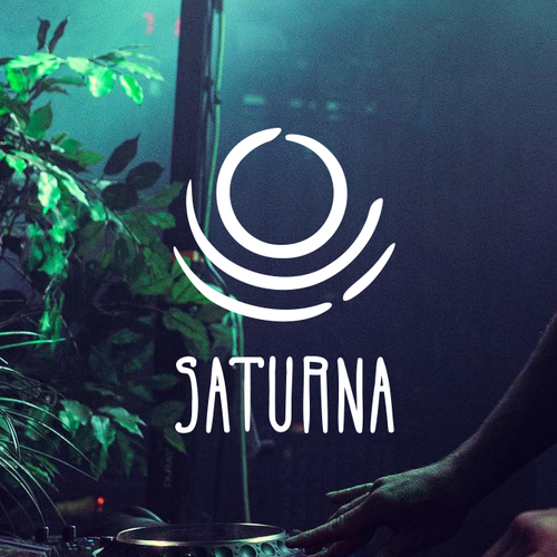 DJ logo with the title 'SATURNA'