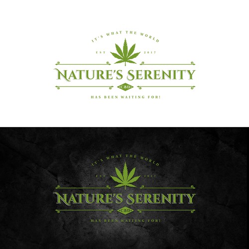 Marijuana brand with the title 'Nature's Serenity'