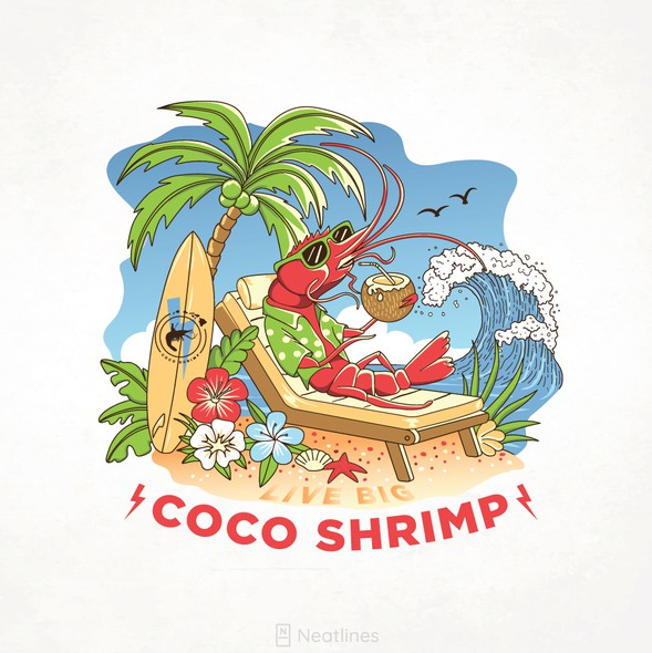 Longboard logo with the title 'Coco Shrimp'