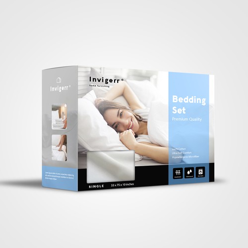 Bedding design with the title 'box packaging'