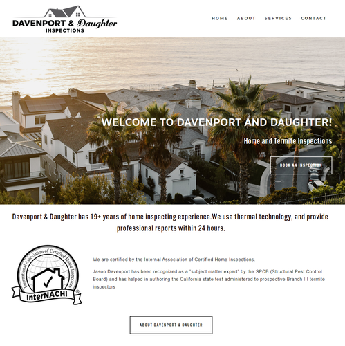 Search engine design with the title 'Davenport & Daughter'
