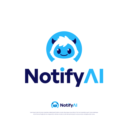 CorelDRAW design with the title 'Notify Logo Mascot'