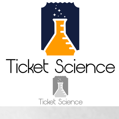 Ticket logo with the title 'Create a fun and exciting logo for Ticket Science!'
