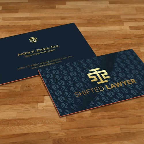 Law office design with the title 'Business card design'