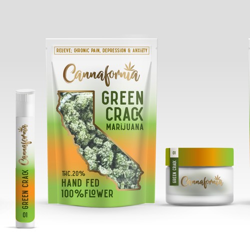 Cannabis packaging with the title 'Best CANNABIS design'