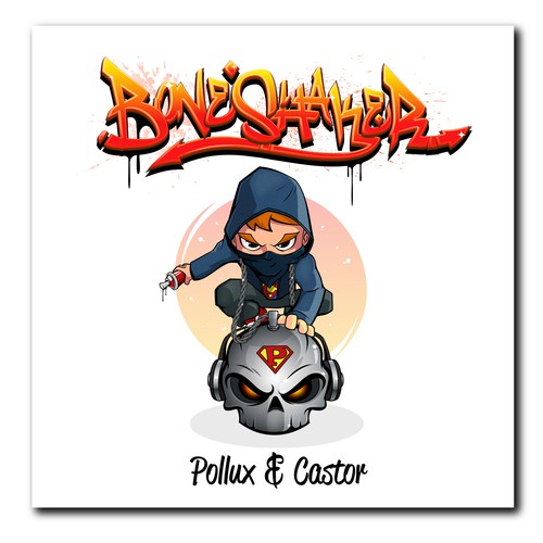 Superhero artwork with the title 'Single cover for Hip-Hop music'