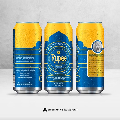 Beer can design with the title 'Beer label design'