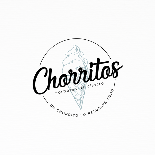 Vintage modern logo with the title 'Logo Design for a Soft Ice Cream Company'
