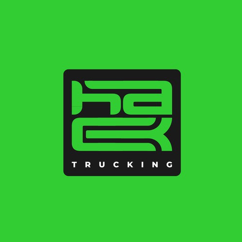 Trailer wrap design with the title 'Huck Trucking'