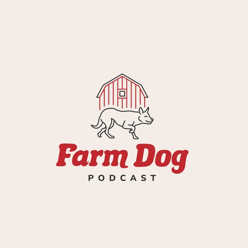 EPS design with the title 'Modern logo for a Farm Dog podcast'