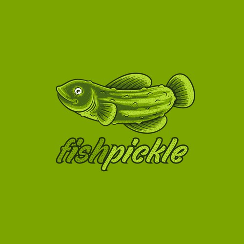 Pickle design with the title 'A character design concept for tshirt company'