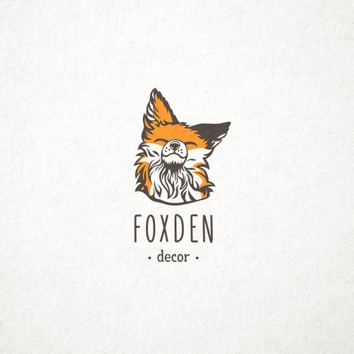Fox brand with the title 'Logo concept for FoxDen Rustic Furniture'