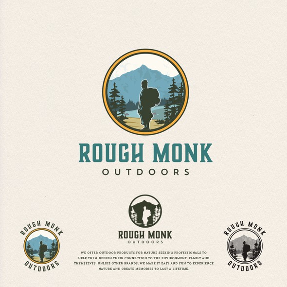 Monk design with the title 'Rough Monk Outdoors'