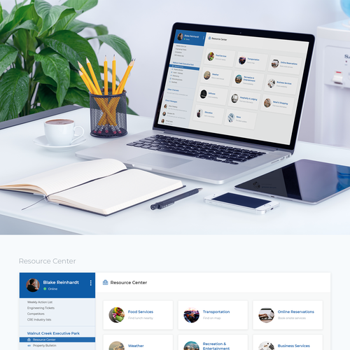 Redesigned website with the title 'Redesign for a social media platform '