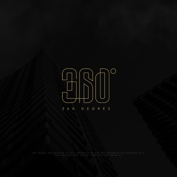 360 design with the title 'Modern & Elegant logo for real estate company'