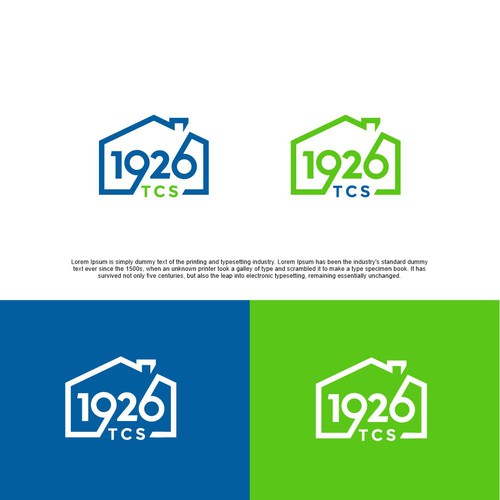 Two-tone design with the title 'Simple and Clean Logo for Real Estate Company'