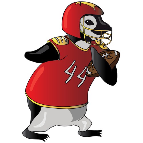 Digital illustration with the title 'pinguino vectorial'