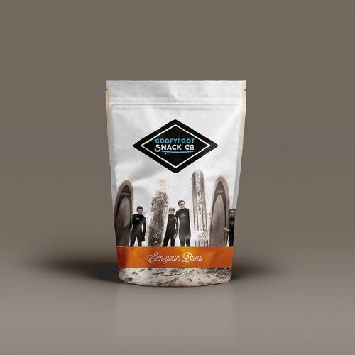 Snack logo with the title 'Surf inspired logo needed for fast growing snack company'