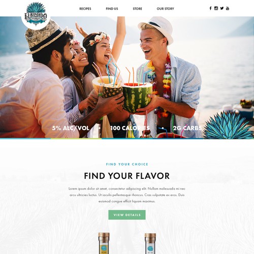 Restaurant website with the title 'Modern website design'